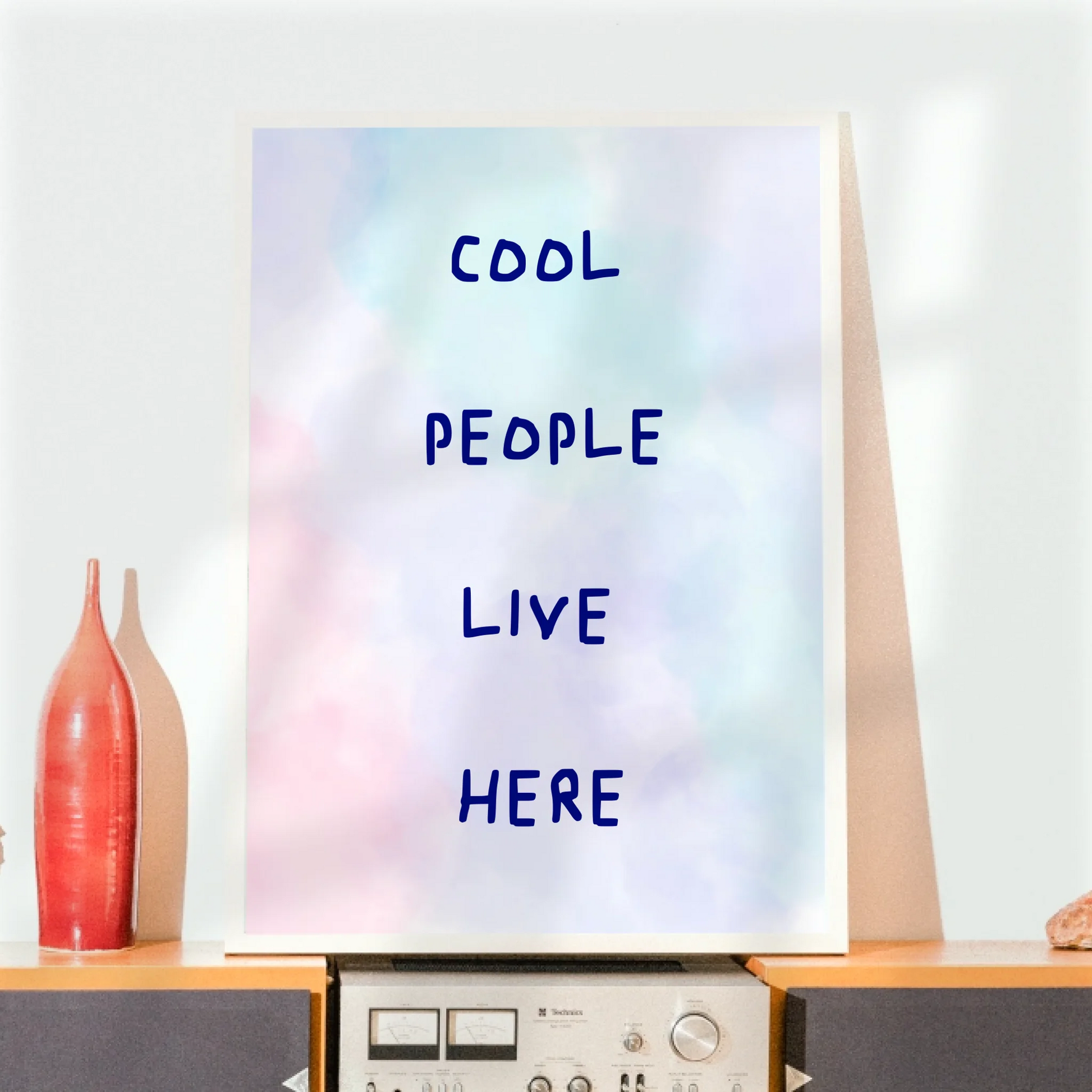 Personalisiertes Poster mit handschriftlicher Typografie für individuelle Statements
