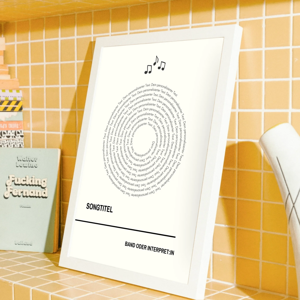 Designposter mit individualisiertem Text