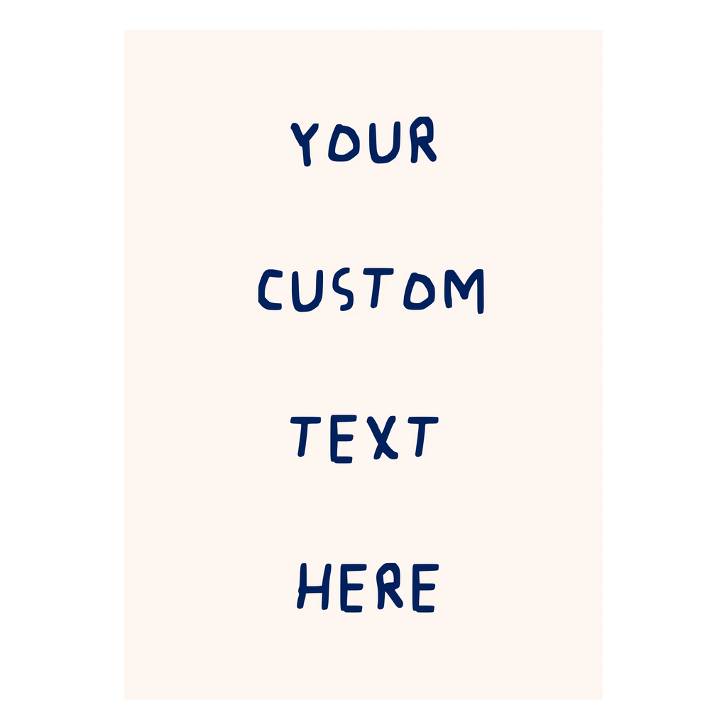 Verspieltes Poster im naiven Design mit individuellem Text
