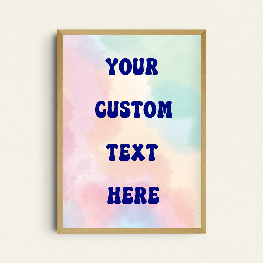 Buntes Retrodesign-Poster mit Vintage-Charme für individuelle Lieblingsworte
