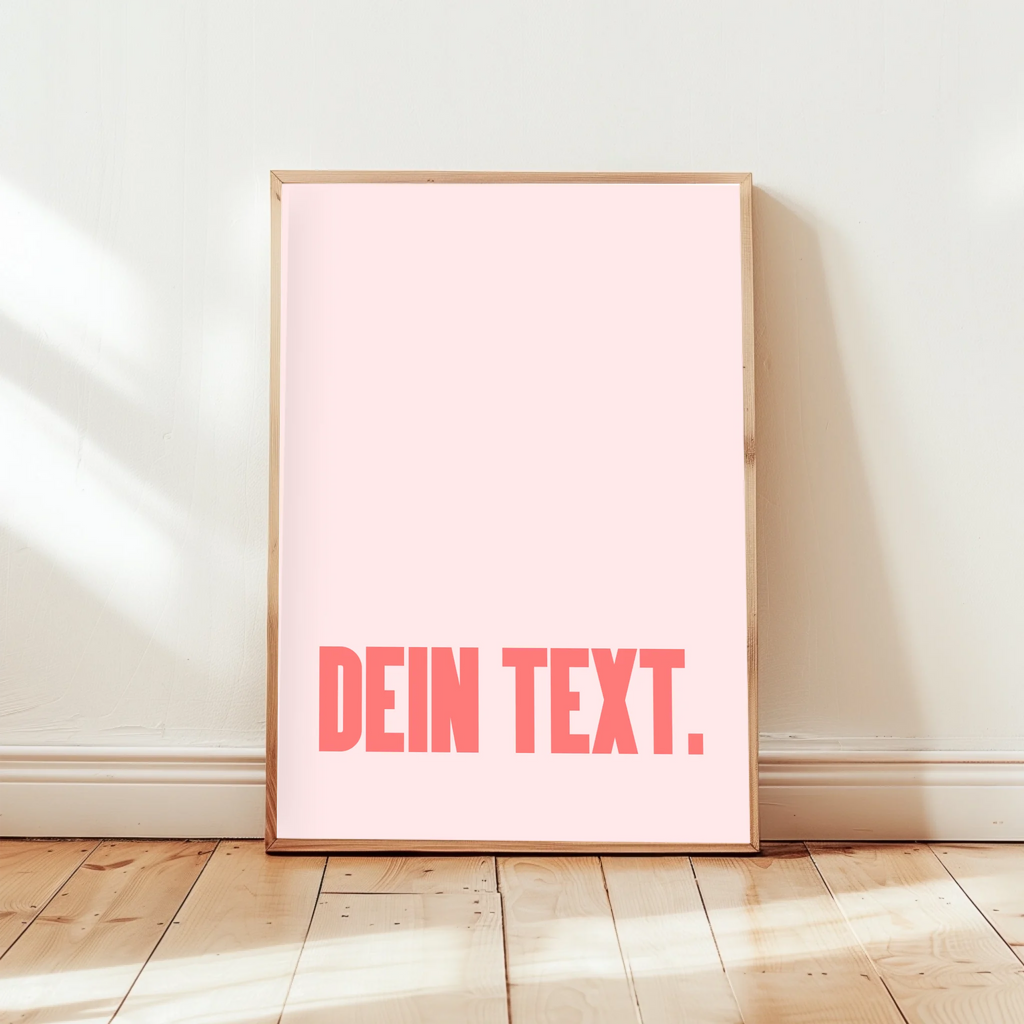 Minimalistisches Designposter mit Wunschwort

