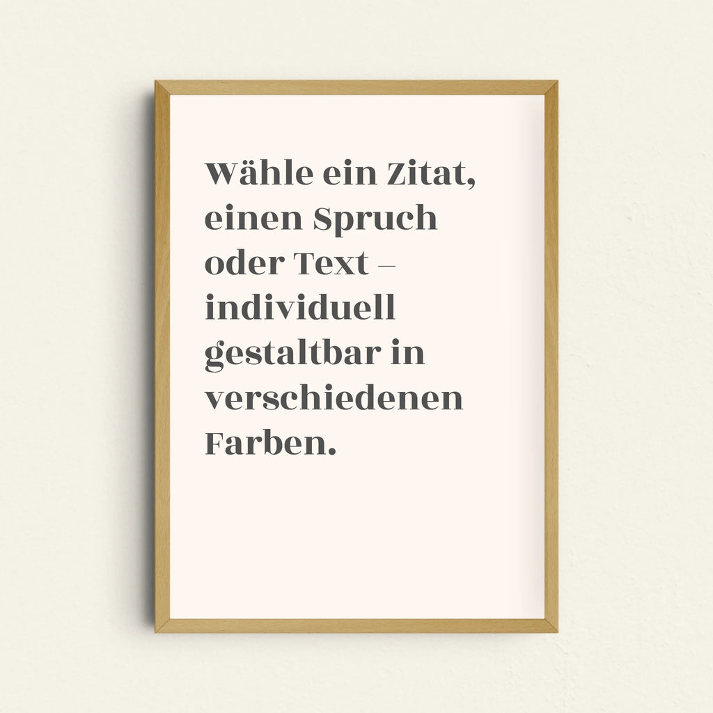 Skandinavisches Zitat-Poster beige minimalistisch und inspirierend gestaltbar
