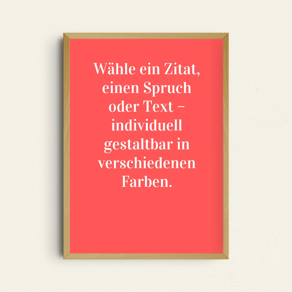 Skandinavisches Zitat-Poster minimalistisch und inspirierend persönlich gestaltbar
