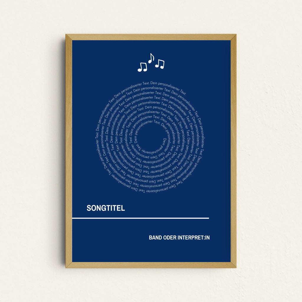 Poster mit eigenem Songtext
