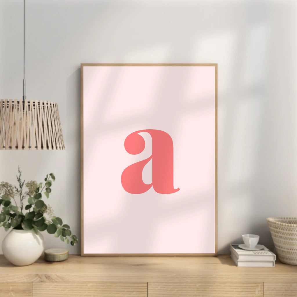 Modernes Monogramm-Wandposter mit eleganten Initialen individuell gestaltbar
