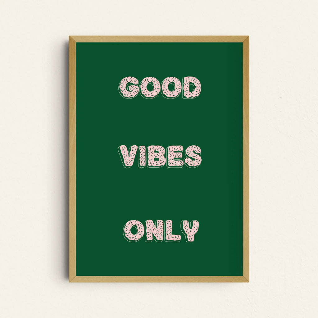 Modernes Poster im Donut-Design mit klarer Textgestaltung für individuelle Botschaften
