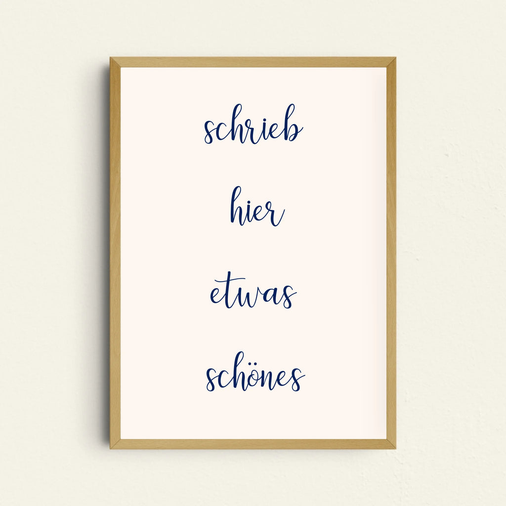 Personalisiertes Wandbild in Schreibschrift für kunstvolle Textgestaltung
