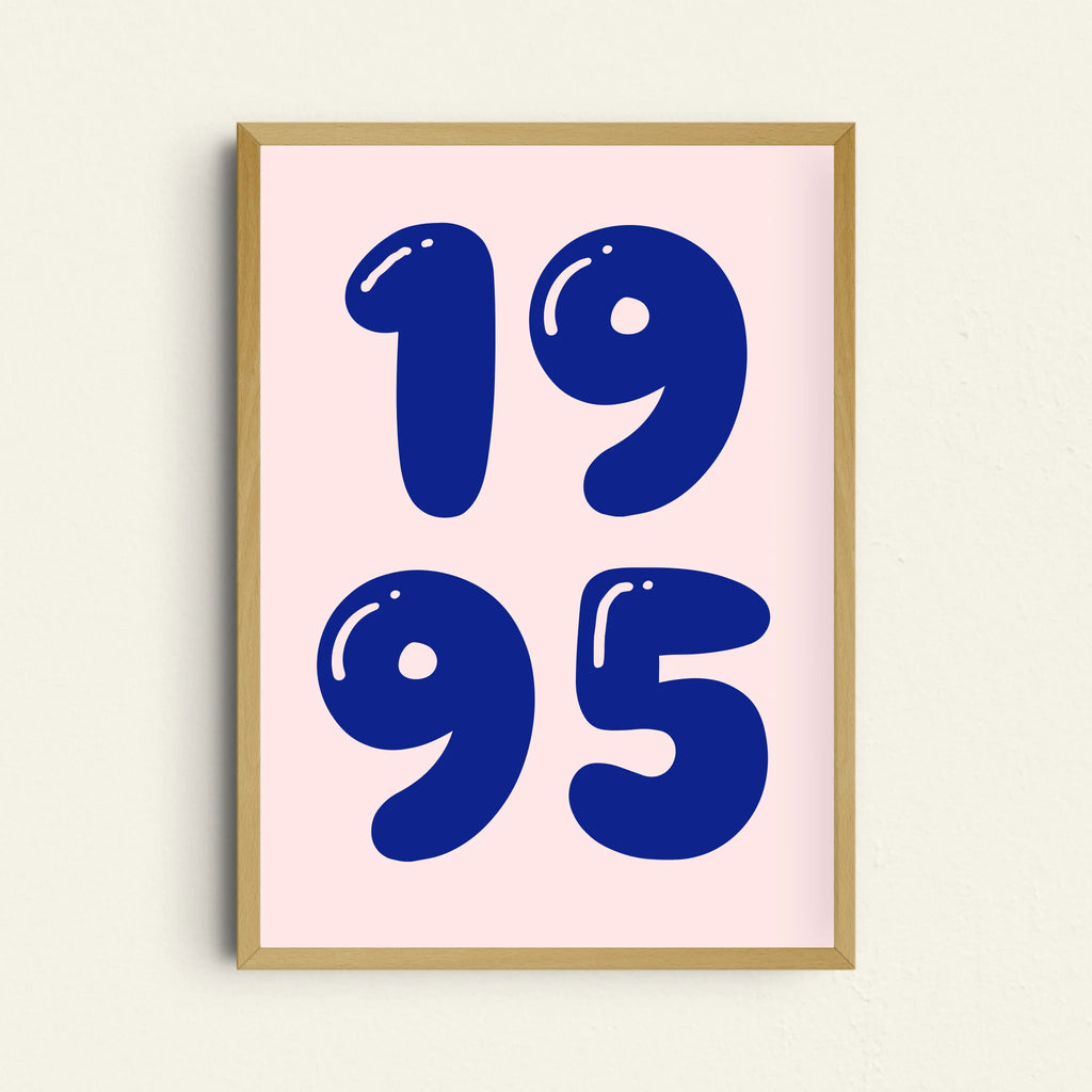 Nostalgisches Vintage-Poster mit personalisierbarer Jahreszahl im Retro-Design
