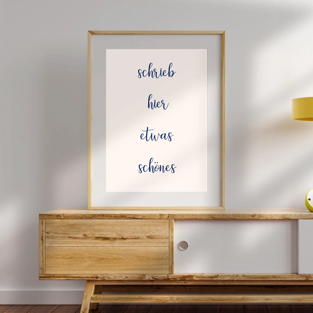 Hochwertiges Poster mit Schreibschrift-Typografie für persönliche Botschaften
