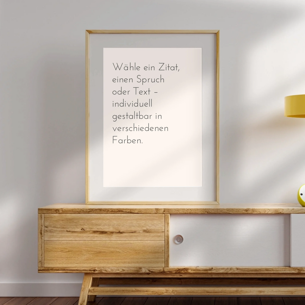 Personalisiertes Weisheiten-Poster philosophisch mit tiefgreifenden Zitaten

