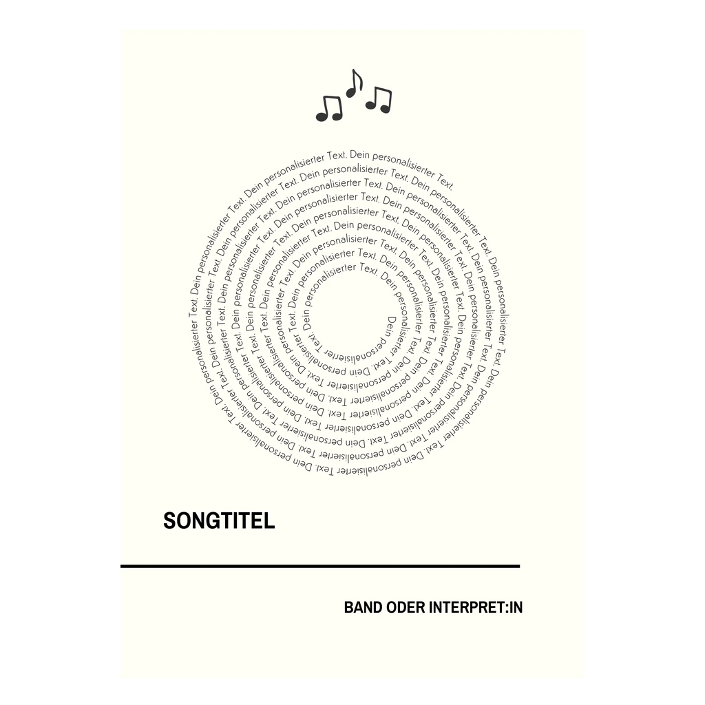 Musikposter mit Wunschtext