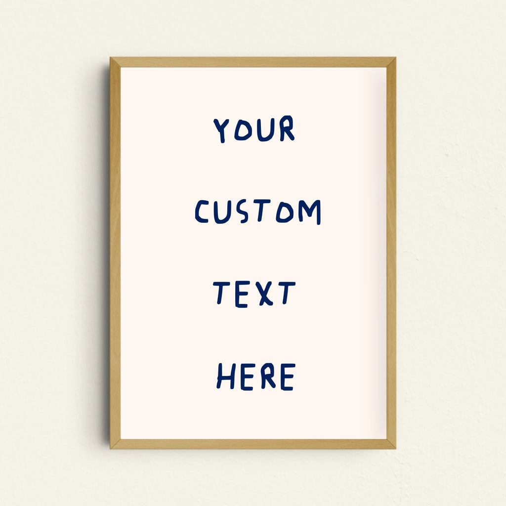 Wunschtext-Poster im naiven Stil für verspielte Wandgestaltung
